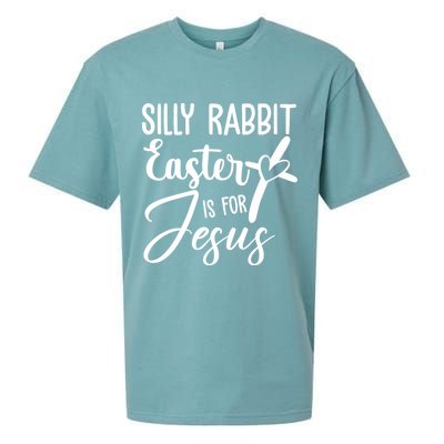 Silly Rabbit Easter Is For Jesus Cross Sueded Cloud Jersey T-Shirt