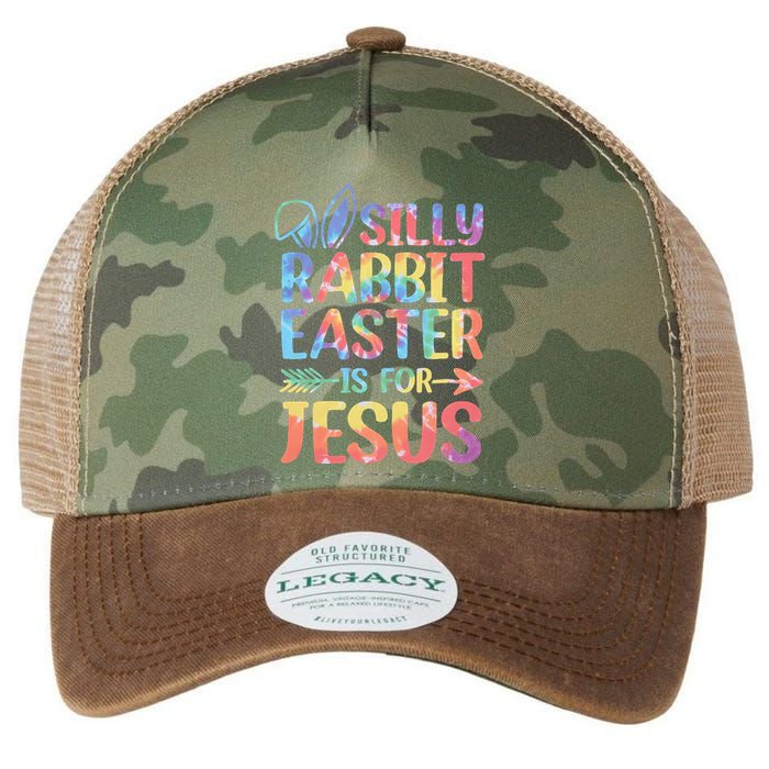Silly Rabbit Easter Is For Jesus Religious Christian Faith Legacy Tie Dye Trucker Hat