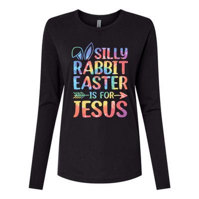 Silly Rabbit Easter Is For Jesus Religious Christian Faith Womens Cotton Relaxed Long Sleeve T-Shirt