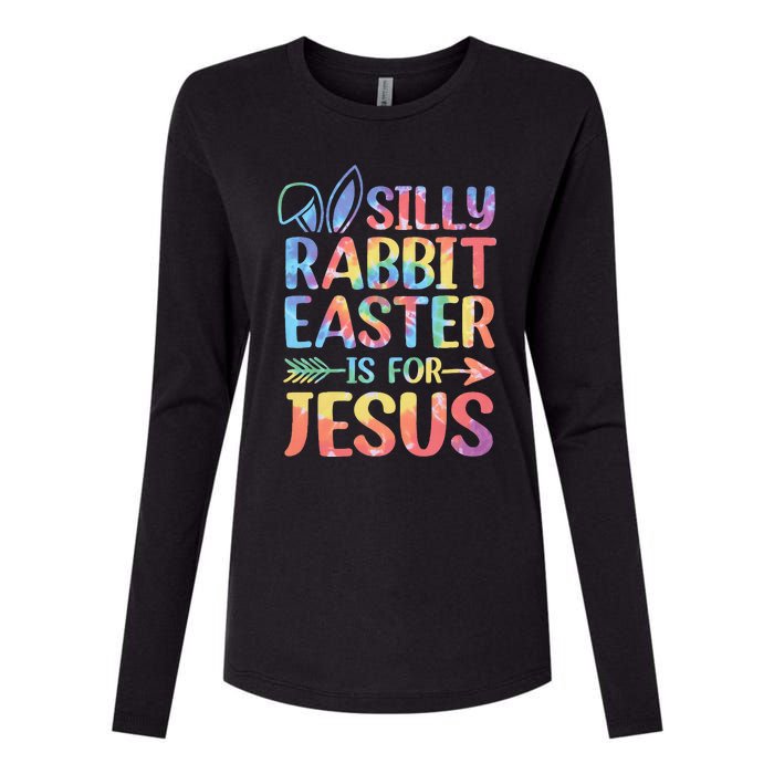 Silly Rabbit Easter Is For Jesus Religious Christian Faith Womens Cotton Relaxed Long Sleeve T-Shirt