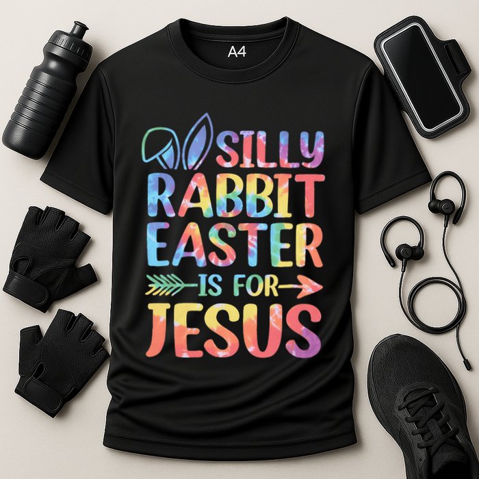 Silly Rabbit Easter Is For Jesus Religious Christian Faith Performance Shirt