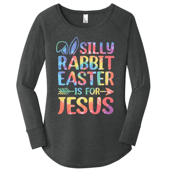 Silly Rabbit Easter Is For Jesus Religious Christian Faith Women's Perfect Tri Tunic Long Sleeve Shirt