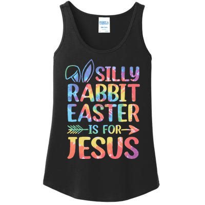 Silly Rabbit Easter Is For Jesus Religious Christian Faith Ladies Essential Tank