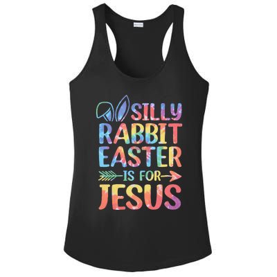 Silly Rabbit Easter Is For Jesus Religious Christian Faith Ladies PosiCharge Competitor Racerback Tank