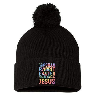 Silly Rabbit Easter Is For Jesus Religious Christian Faith Pom Pom 12in Knit Beanie