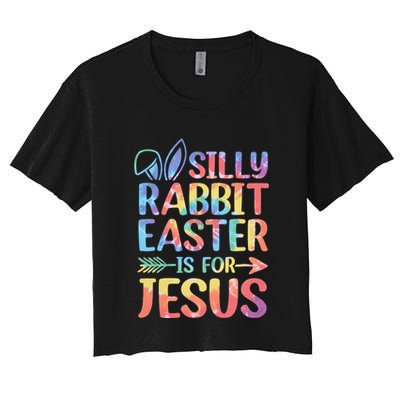 Silly Rabbit Easter Is For Jesus Religious Christian Faith Crop Top