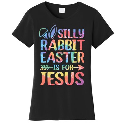 Silly Rabbit Easter Is For Jesus Religious Christian Faith Women's T-Shirt