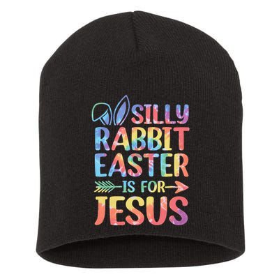 Silly Rabbit Easter Is For Jesus Religious Christian Faith Short Acrylic Beanie
