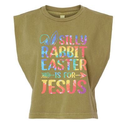 Silly Rabbit Easter Is For Jesus Religious Christian Faith Garment-Dyed Women's Muscle Tee