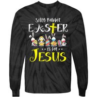 Silly Rabbit Easter Is for Jesus Bunny Face Mask Quarantined Tie-Dye Long Sleeve Shirt