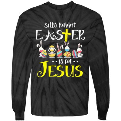 Silly Rabbit Easter Is for Jesus Bunny Face Mask Quarantined Tie-Dye Long Sleeve Shirt