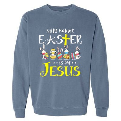 Silly Rabbit Easter Is for Jesus Bunny Face Mask Quarantined Garment-Dyed Sweatshirt