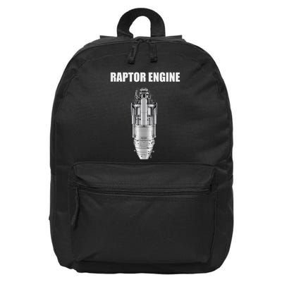 Starship Raptor Engine For Space Explorer & Rocket Scientist 16 in Basic Backpack