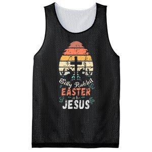 Silly Rabbit Easter Is For Jesus Religious Christian Retro Mesh Reversible Basketball Jersey Tank