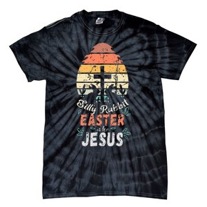 Silly Rabbit Easter Is For Jesus Religious Christian Retro Tie-Dye T-Shirt