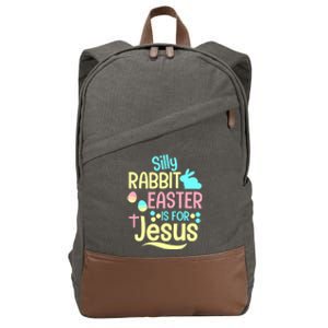 Silly Rabbit Easter Is For Jesus Christian Cotton Canvas Backpack