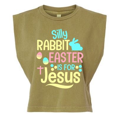 Silly Rabbit Easter Is For Jesus Christian Garment-Dyed Women's Muscle Tee