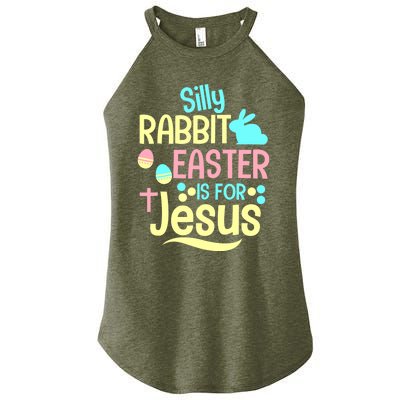 Silly Rabbit Easter Is For Jesus Christian Women's Perfect Tri Rocker Tank