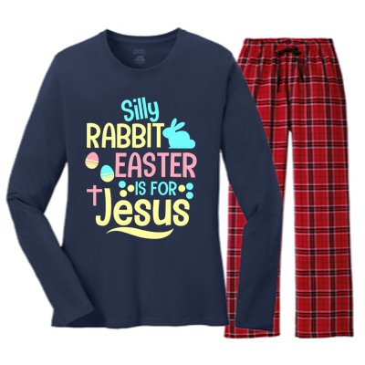 Silly Rabbit Easter Is For Jesus Christian Women's Long Sleeve Flannel Pajama Set 