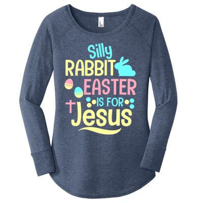 Silly Rabbit Easter Is For Jesus Christian Women's Perfect Tri Tunic Long Sleeve Shirt