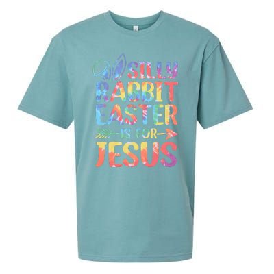 Silly Rabbit Easter Is For Jesus Religious Christian Faith Sueded Cloud Jersey T-Shirt