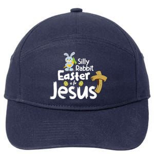 Silly Rabbit Easter is for Jesus Boy Girl 7-Panel Snapback Hat