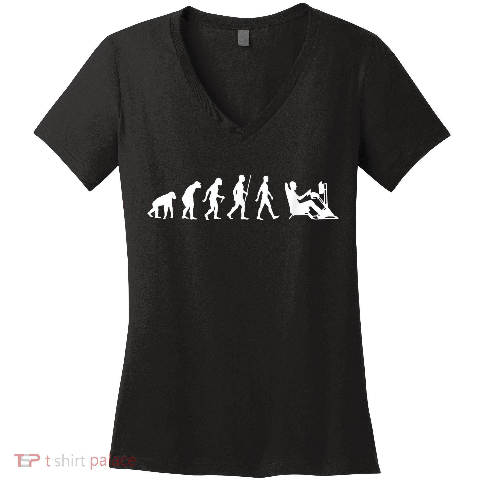 Sim Racing Evolution Sim Racer Women's V-Neck T-Shirt