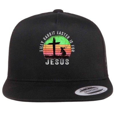 Silly Rabbit Easter Is For Jesus Christian Religious Flat Bill Trucker Hat