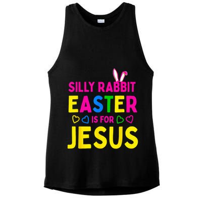 Silly Rabbit Easter Is For Jesus Christian Ladies PosiCharge Tri-Blend Wicking Tank