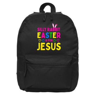Silly Rabbit Easter Is For Jesus Christian 16 in Basic Backpack