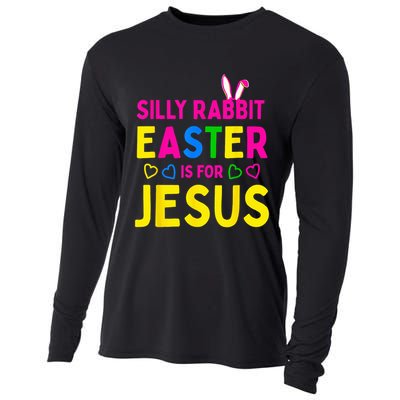 Silly Rabbit Easter Is For Jesus Christian Cooling Performance Long Sleeve Crew