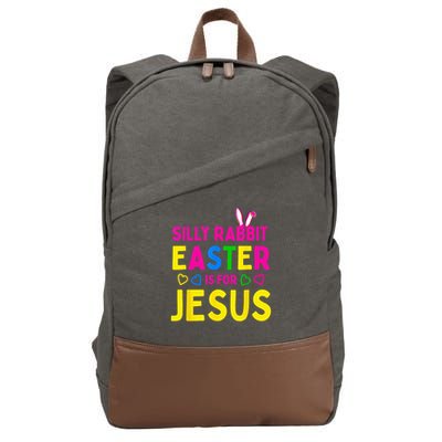 Silly Rabbit Easter Is For Jesus Christian Cotton Canvas Backpack
