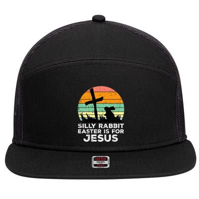 Silly Rabbit Easter Is For Jesus Christians 7 Panel Mesh Trucker Snapback Hat