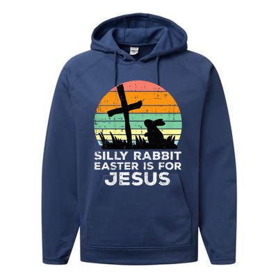 Silly Rabbit Easter Is For Jesus Christians Performance Fleece Hoodie