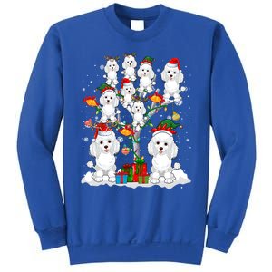 Santa Reindeer Elf Poodles On Christmas Tree Matching Owner Gift Sweatshirt