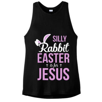 Silly Rabbit Easter Is For Jesus Ladies PosiCharge Tri-Blend Wicking Tank