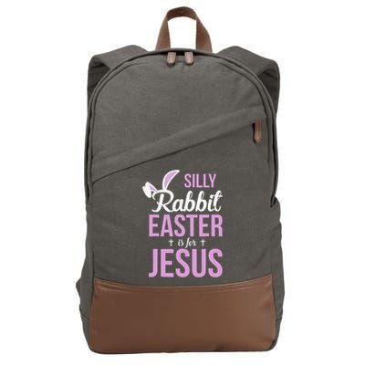 Silly Rabbit Easter Is For Jesus Cotton Canvas Backpack