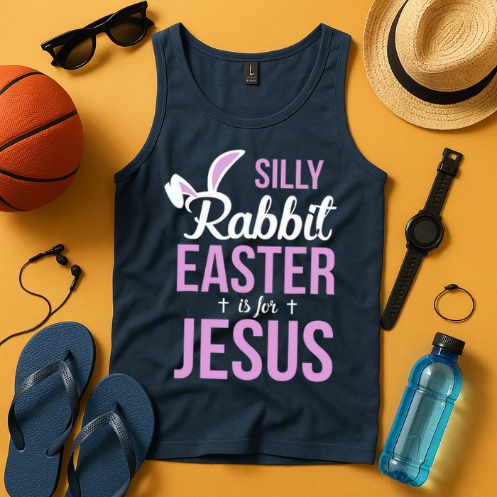 Silly Rabbit Easter Is For Jesus Tank Top