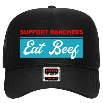 Support Ranchers Eat Beef Funny Apparel Trucker Hat