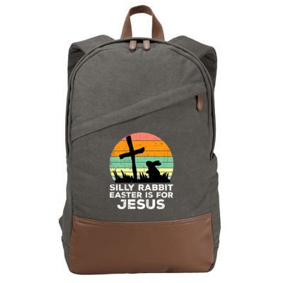 Silly Rabbit Easter Is For Jesus Christians  Cotton Canvas Backpack