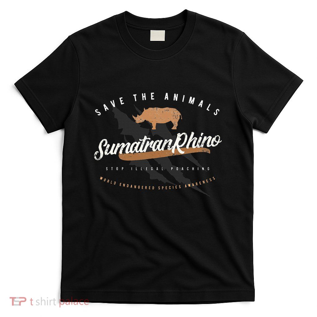 Sumatran Rhino Endangered Animals T-Shirt