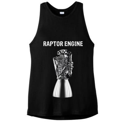 Starship Raptor Engine For Space Explorer & Rocket Scientist Ladies PosiCharge Tri-Blend Wicking Tank