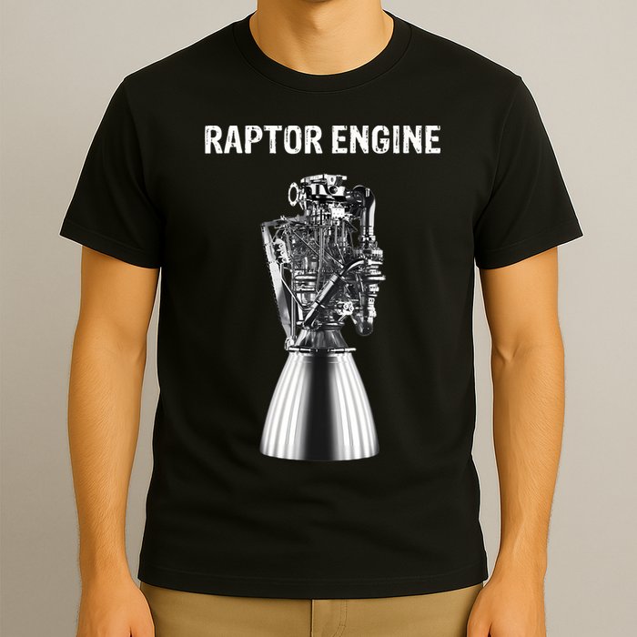 Starship Raptor Engine For Space Explorer & Rocket Scientist T-Shirt