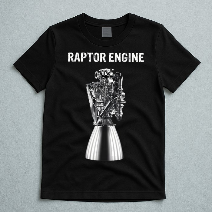 Starship Raptor Engine For Space Explorer & Rocket Scientist T-Shirt