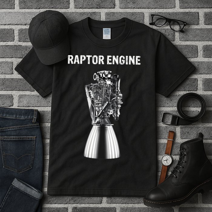 Starship Raptor Engine For Space Explorer & Rocket Scientist Tall T-Shirt