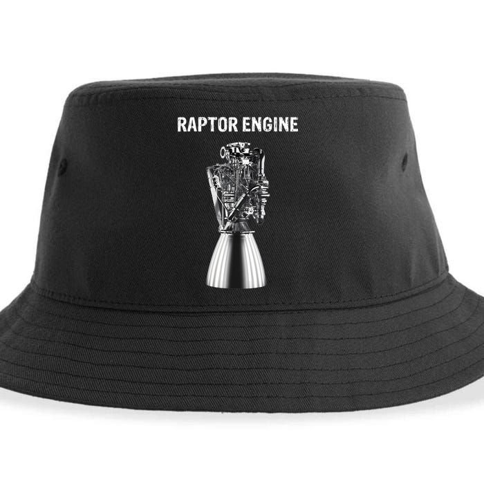 Starship Raptor Engine For Space Explorer & Rocket Scientist Sustainable Bucket Hat