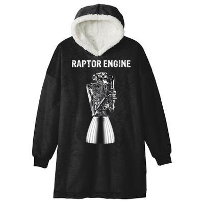 Starship Raptor Engine For Space Explorer & Rocket Scientist Hooded Wearable Blanket