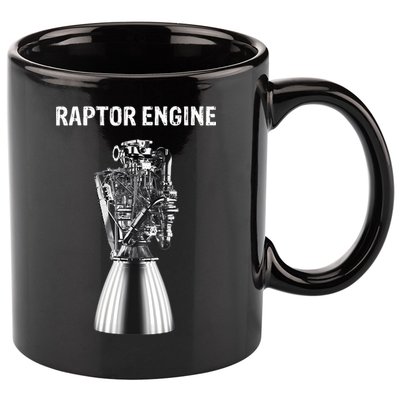 Starship Raptor Engine For Space Explorer & Rocket Scientist 11oz C Handle Ceramic Mug