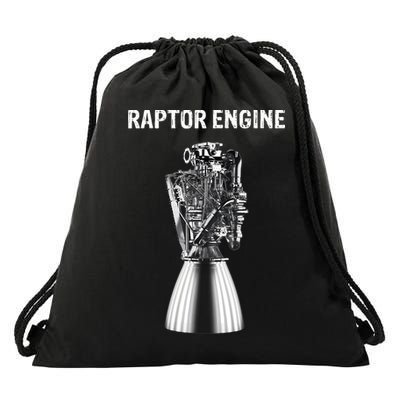 Starship Raptor Engine For Space Explorer & Rocket Scientist Drawstring Bag