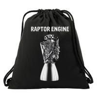 Starship Raptor Engine For Space Explorer & Rocket Scientist Drawstring Bag
